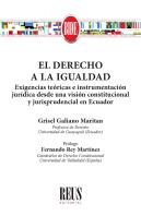 El Derecho A La Igualdad: Exigencias Teoricas E Instrumentac