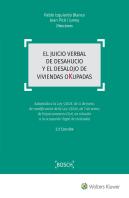 El Juicio Verbal De Desahucio Y El Desalojo De Viviendas Okupadas (2.ª Edición)
