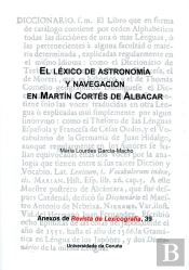 El Léxico De Astronomía Y Navegación En Martín Cortés De Albacar