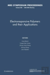 Electroresponsive Polymers And Their Applications: Volume 889