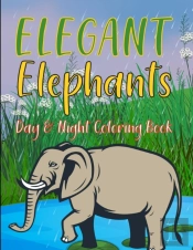 Elegant Elephants Day & Night Coloring Book