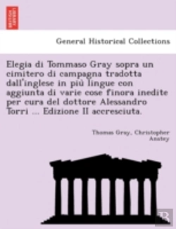 Bertrand.pt - Elegia Di Tommaso Gray Sopra Un Cimitero