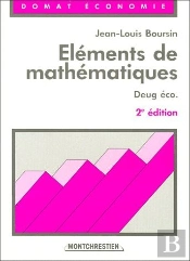 Éléments De Mathématiques T.1 ; Deug Éco (2e Édition)