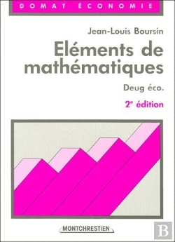 Bertrand.pt - Éléments De Mathématiques T.1 ; Deug Éco (2e Édition)