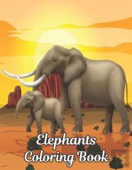 Elephants Coloring Book