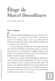 Éloge De Marcel Broodthaers