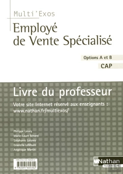 Bertrand.pt - Employe De Vente Specialise Options A Et B Cap Professeur (Multi'Exos) 2008