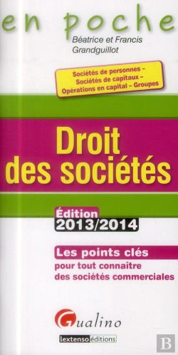 Bertrand.pt - En Poche- Droit Des Societes 2013-2014, 5eme Edition