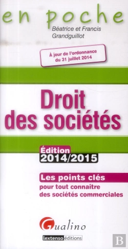 Bertrand.pt - En Poche - Droit Des Societes 2014-2015, 6eme Edition