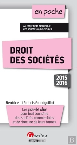 Bertrand.pt - En Poche Droit Des Societes 2015-2016, 7eme Ed.
