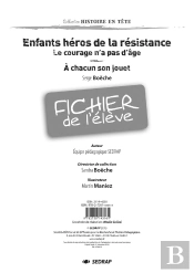 Enfants Héros De La Résistance ; Fichier De L'Élève