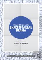 Engagements With Shakespearean Drama