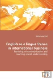 English As A Lingua Franca In Internatio
