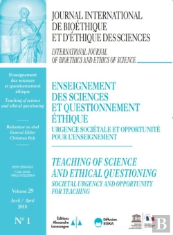 Bertrand.pt - Enseignement Des Sciences Et Questionnement Ethique-Jib Vol 29 N°1-2018 : Journal International De Bioethique Et D'Ethique Des Sciences-1-2018