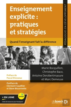 Bertrand.pt - Enseignement Explicite : Pratiques Et Stratégies : Quand L'Enseignant Fait La Différence