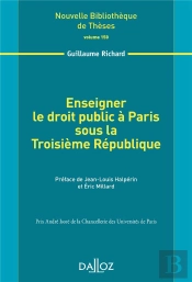 Enseigner Le Droit Public À Paris Sous La Iiie République