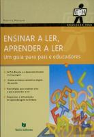 Ensinar a Ler, Aprender a Ler