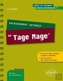 Bertrand.pt - Entraînement Intensif Au Tage-Mage® 2 Concours Blancs Complets Corrigés Et Commentés Trucs Et Astuces Pour Réussir Le Concours !