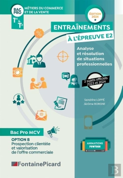 Bertrand.pt - Entraînements À L'Épreuve E2 : Analyse Et Résolution Des Situations Professionnelles, Bac Pro Mcv (Édition 2024)