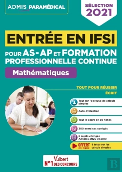 Bertrand.pt - Entrée En Ifsi Pour As-Ap Et Formation Professionnelle Continue (Fpc) ; Mathématiques (Édition 2021)