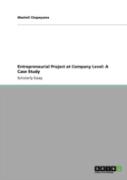 Entrepreneurial Project At Company Level
