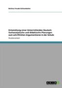 Entwicklung Einer Unterrichtsidee Deutsch
