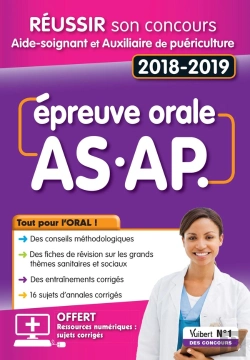 Bertrand.pt - Épreuve Orale As.Ap ; Réussir Son Concours Aide-Soignant Et Auxiliaire De Puériculture (Concours 2018)