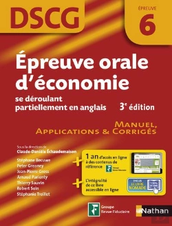 Bertrand.pt - Epreuve Orale D'Economie Se Deroulant Partiellement En Anglais Epr 6 Dscg 2014