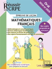 Epreuve Orale Leçon - Compil Maths Français - Crpe 2024 Et 2025