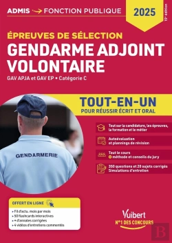 Bertrand.pt - Épreuves De Sélection Gendarme Adjoint Volontaire - Catégorie C - Tout-En-Un : Gav Apja Et Ep - 2025-2026