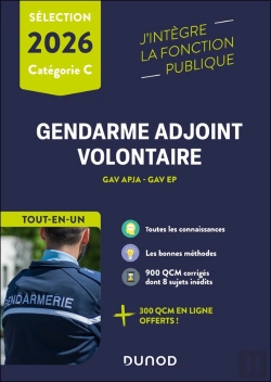 Bertrand.pt - Épreuves De Sélection Gendarme Adjoint Volontaire : Gav Apja - Gav Ep ; Catégorie C ; Tout-En-Un (Édition 2026)