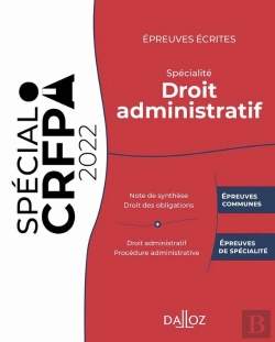 Bertrand.pt - Épreuves Écrites : Spécialité Droit Administratif (Édition 2022)