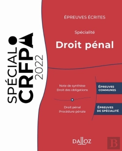 Bertrand.pt - Épreuves Écrites : Spécialité Droit Pénal (Édition 2022)