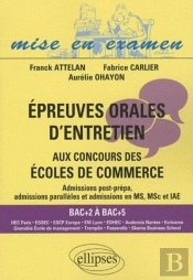 Épreuves Orales D'Entretien Aux Concours Des Écoles De Commerce. Bac+2 À Bac+5