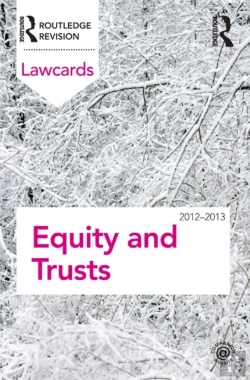 Bertrand.pt - Equity And Trusts Lawcards 2012-2013