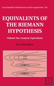 Equivalents Of The Riemann Hypothesis: Volume 2, Analytic Equivalents
