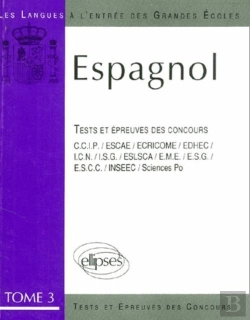 Bertrand.pt - Espagnol Épreuves 84/89 Tome 3 (L')