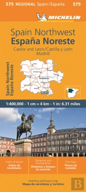 Espana Noroeste : Castilla Y Leon, Madrid- Michelin Regional Map 575