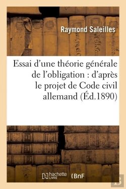Bertrand.pt - Essai D Une Theorie De L Obligation Edition 1890