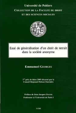 Bertrand.pt - Essai De Généralisation D'Un Droit De Retrait Dans La Société Anonyme