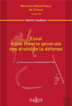 Bertrand.pt - Essai D'Une Théorie Générale Des Droits De La Défense