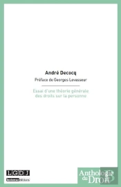 Essai D'Une Théorie Générale Des Droits Sur La Personne