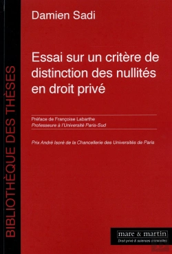 Bertrand.pt - Essai Sur Un Critère De Distinction Des Nullités En Droit Privé