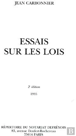 Bertrand.pt - Essais Sur Les Lois 1995 (2e Édition)
