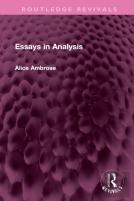 Essays In Analysis