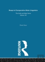 Essays In Comparative Altaic Linguistics