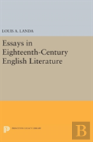 Essays In Eighteenth-Century English Literature