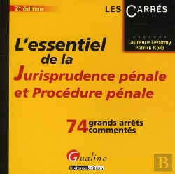 Bertrand.pt - Essentiel De La Jurisprudence Penale Et