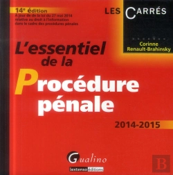 Bertrand.pt - Essentiel De La Procedure Penale 2014-2015, 14eme Edition
