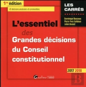 Essentiel Des Grandes Decisions Du Conseil Constitutionnel 2016-2017 (L')